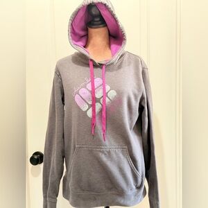 Columbia Women's Gray Hoodie with Purple Accents